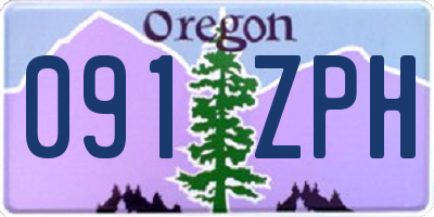 OR license plate 091ZPH