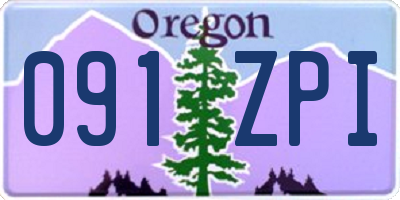 OR license plate 091ZPI