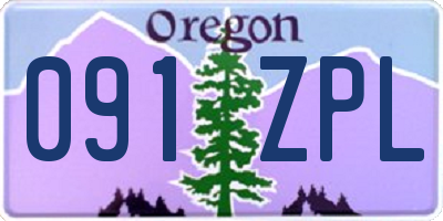 OR license plate 091ZPL