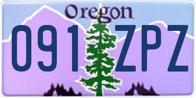 OR license plate 091ZPZ