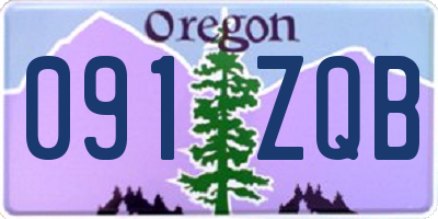 OR license plate 091ZQB
