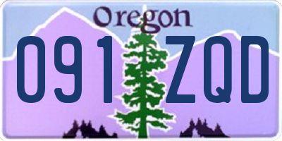 OR license plate 091ZQD