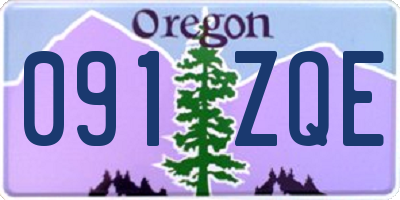 OR license plate 091ZQE