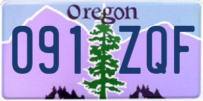 OR license plate 091ZQF