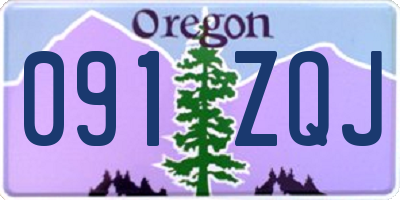 OR license plate 091ZQJ