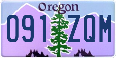 OR license plate 091ZQM