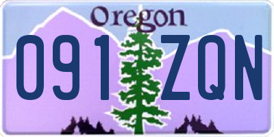 OR license plate 091ZQN