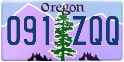 OR license plate 091ZQQ
