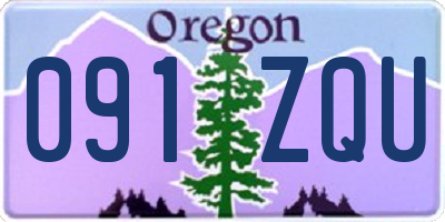 OR license plate 091ZQU
