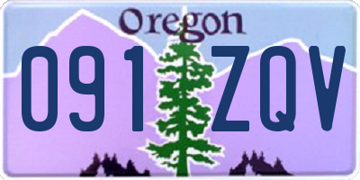 OR license plate 091ZQV