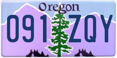 OR license plate 091ZQY