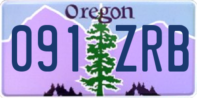 OR license plate 091ZRB