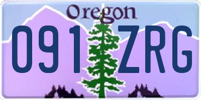 OR license plate 091ZRG