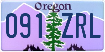 OR license plate 091ZRL