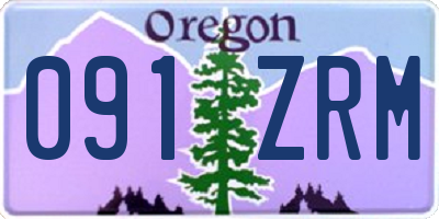 OR license plate 091ZRM