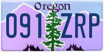 OR license plate 091ZRP