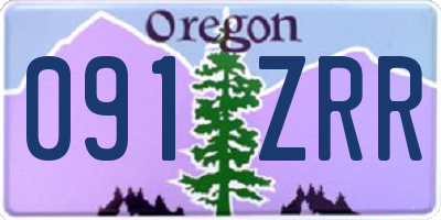 OR license plate 091ZRR