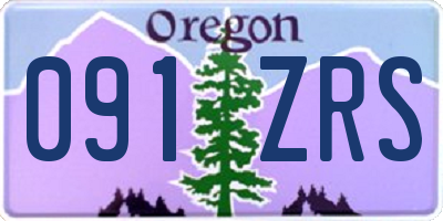 OR license plate 091ZRS