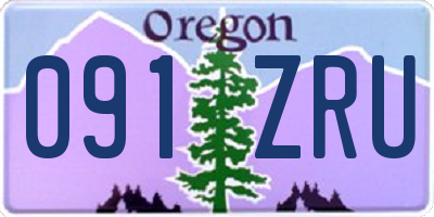 OR license plate 091ZRU