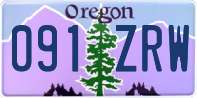 OR license plate 091ZRW