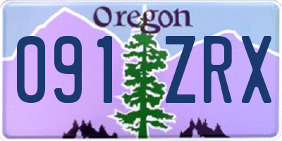 OR license plate 091ZRX