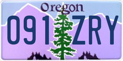 OR license plate 091ZRY