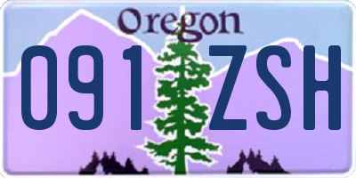 OR license plate 091ZSH