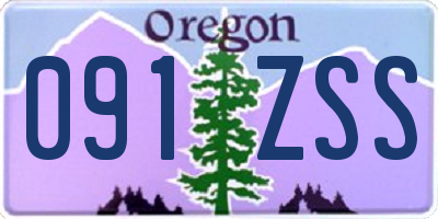 OR license plate 091ZSS