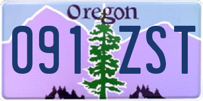 OR license plate 091ZST