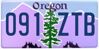OR license plate 091ZTB