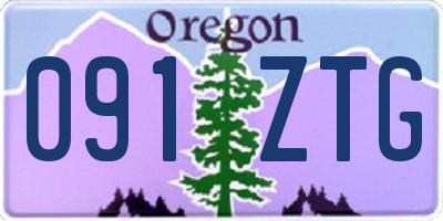 OR license plate 091ZTG