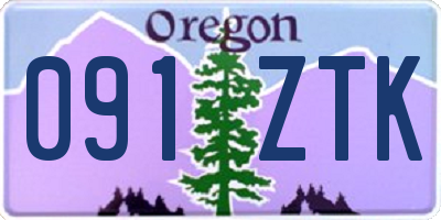 OR license plate 091ZTK