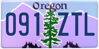 OR license plate 091ZTL
