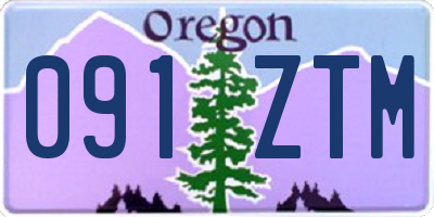 OR license plate 091ZTM