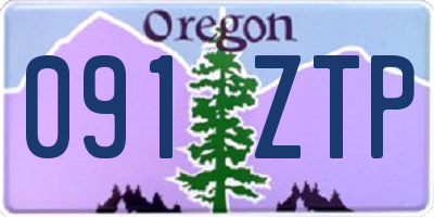 OR license plate 091ZTP