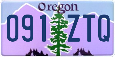 OR license plate 091ZTQ