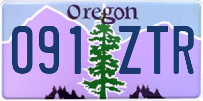 OR license plate 091ZTR