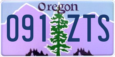 OR license plate 091ZTS