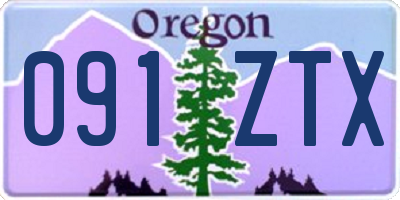 OR license plate 091ZTX