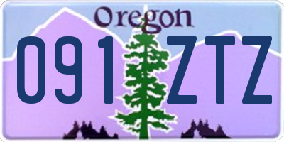 OR license plate 091ZTZ