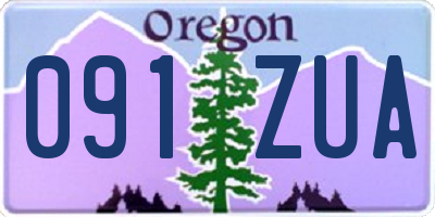 OR license plate 091ZUA