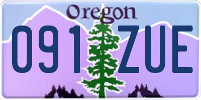 OR license plate 091ZUE