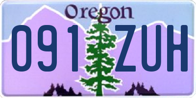 OR license plate 091ZUH