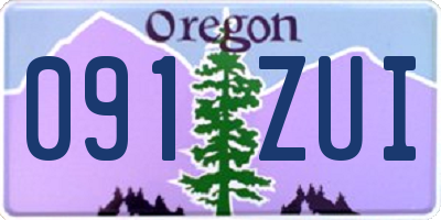 OR license plate 091ZUI