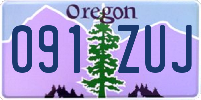 OR license plate 091ZUJ