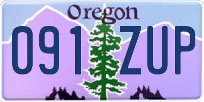 OR license plate 091ZUP