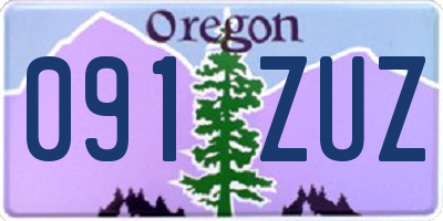 OR license plate 091ZUZ