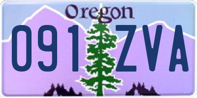 OR license plate 091ZVA
