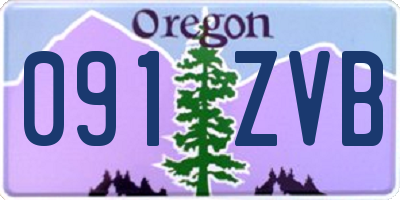 OR license plate 091ZVB