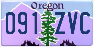 OR license plate 091ZVC